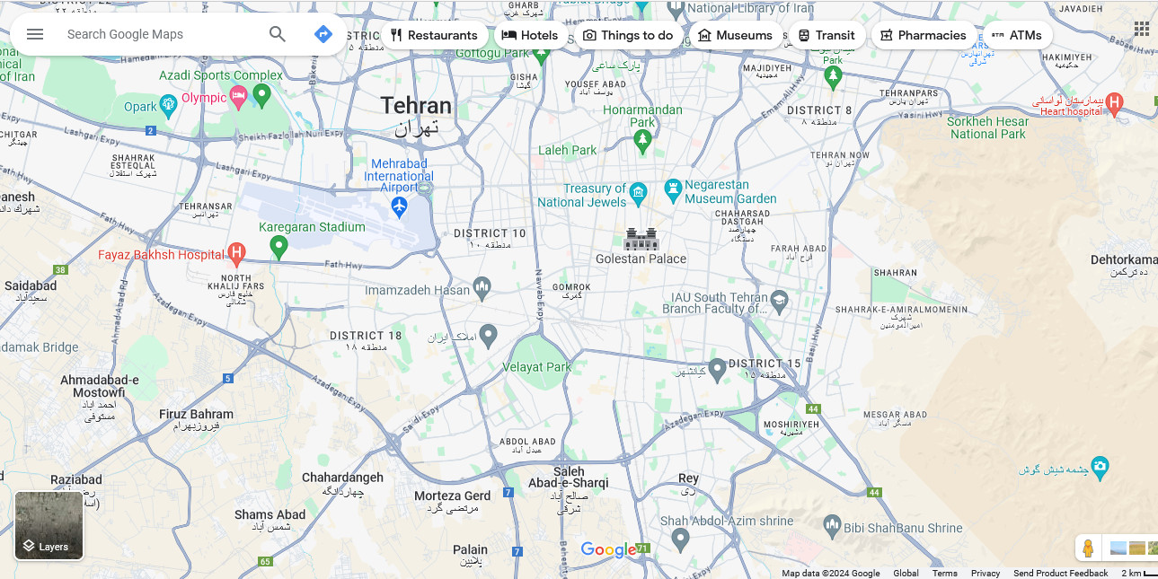 ورود به سایت گوگل مپ - maps.google.com 1 گوگل مپ